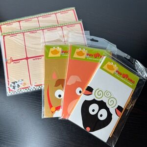 Studio 18‎ Fold Up Notes & Magnetic Weekly Planner Farm Animal Stationery Set